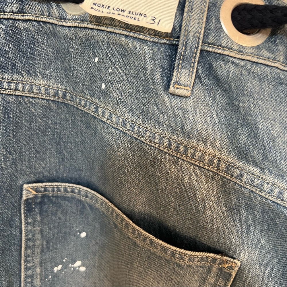 WE THE FREE by Free People: “Moxie” Low Slung Pull-On Barrel Jeans NWT - Picture 11 of 12